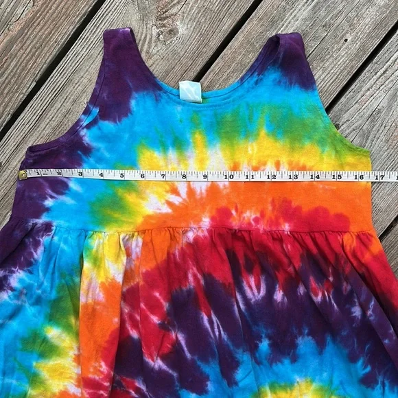 Tie-Dyed babydoll style dress Girls L - Picture 5 of 6